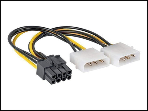 2xMolex till PCIe 8pin adapter kabel