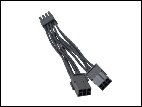 Två PCIe 6pin till en PCIe 8pin adapter kabel