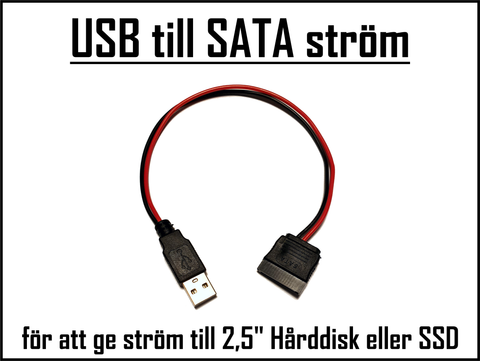 USB till SATA Strömkabel