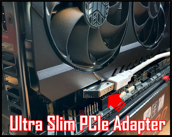 Ultra Slim PCIe Riser Adapter, använd på blockerade PCIe portar